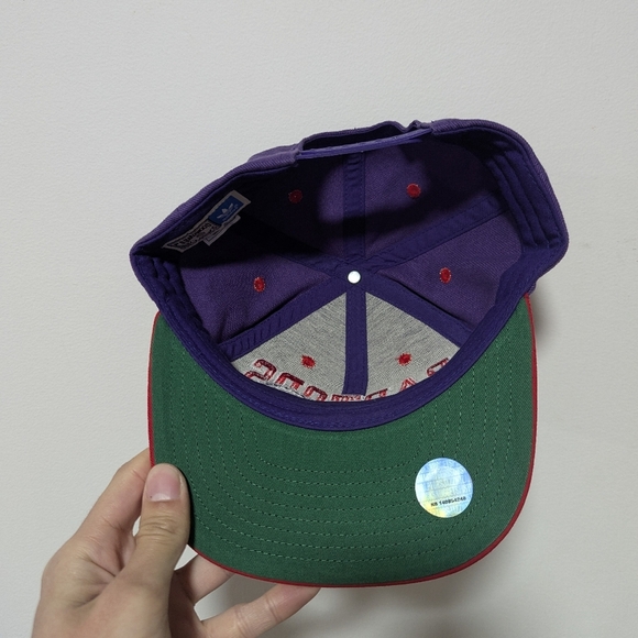 Vintage NBA Toronto Raptors Spellout Snapback Hat 90s Adidas - Picture 2 of 5